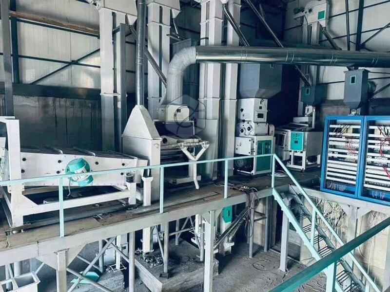 Máquina_completa_de_molino_de_arroz_de_80t_en_Uzbekistán 5